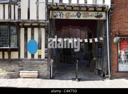 Il Falstaff di esperienza Tudor World Museum in Sheep Street Stratford Upon Avon Foto Stock