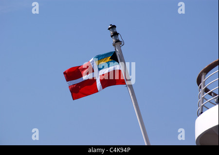 L'insegna civile delle Bahamas volò a poppa di MV 'Marco Polo'. Immagine di archivio, scartata 2021 Foto Stock