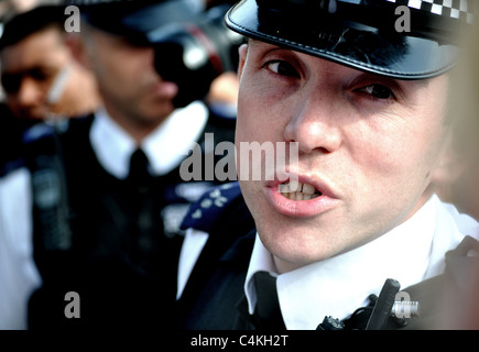 Fotografie da 2011 1 maggio lavoratori internazionali giorno marzo, rally e la successiva occupazione di Trafalgar Square. Foto Stock