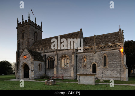 La Chiesa di San Pietro nel villaggio di West Lydford, Somerset, Regno Unito. Foto Stock