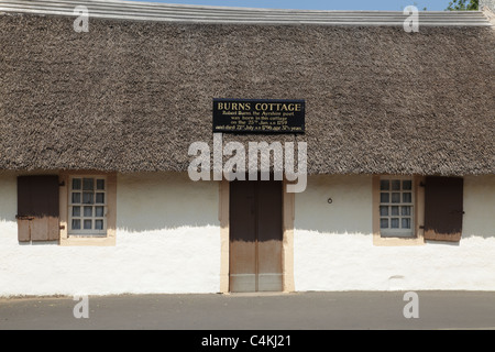 Burns cottage dove il poeta Robert Burns è nato nel 1759 in Alloway, Ayrshire, in Scozia, Regno Unito Foto Stock