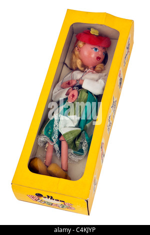 Vintage anni sessanta Pelham marionette marionette in originale scatola gialla Foto Stock