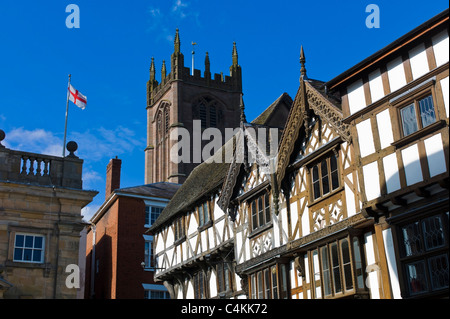 Centro città di Ludlow Shropshire REGNO UNITO Foto Stock