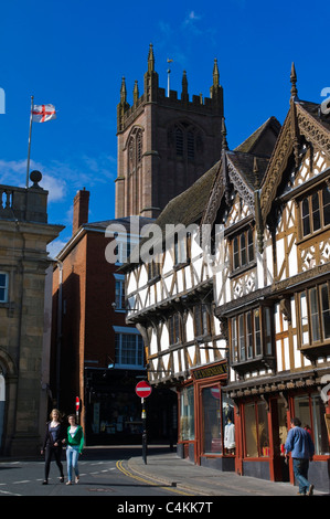 Centro città di Ludlow Shropshire REGNO UNITO Foto Stock