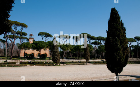 Piazza di Siena in Villa Borghese, Roma, Italia Foto Stock