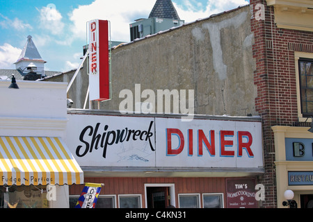 Diner su Main Street Village di Northport Long Island NY Foto Stock