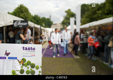 Il gusto della fiera di Londra, giugno 16-19 Regents Park Foto Stock