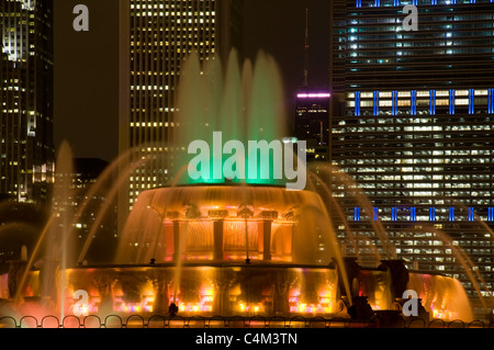 Buckingham Fountain in Chicago Foto Stock