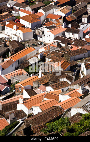 Vila Nova do Corvo, l'isola del Corvo, il più piccolo e isolato isole delle Azzorre. Foto Stock