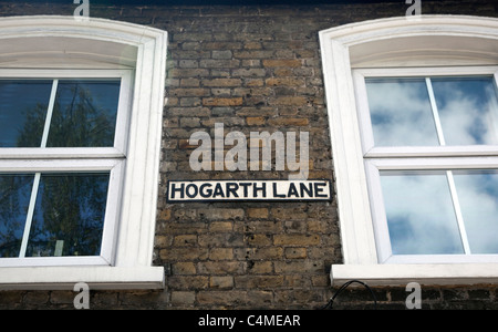 Hogarth Lane, Chiswick, West London Foto Stock