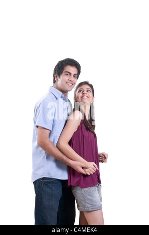 Giovani indiani l uomo e la donna entrare in intimità. Foto Stock