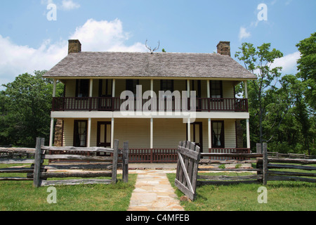 La Elkhorn Tavern a Pea Ridge Military Park. Foto Stock