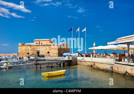 Paphos Fort,Kato Pafos,porto,Cipro Foto Stock