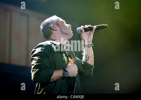 Eros Ramazotti eseguire il concerto a Budapest, Ungheria, 2009.11.03 Foto Stock