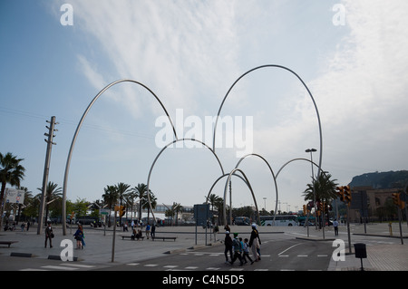 Quelli scultura di Andreu Alfaro. Barcelona, Spagna Foto Stock