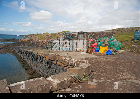 Il Molo e il molo al Croig, Dervaig, Isle of Mull, Argyll, Scozia SCO 7243 Foto Stock