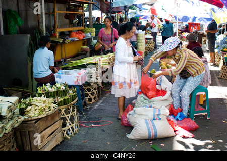 Il Pasar Badung Denpasar, Bali Foto Stock