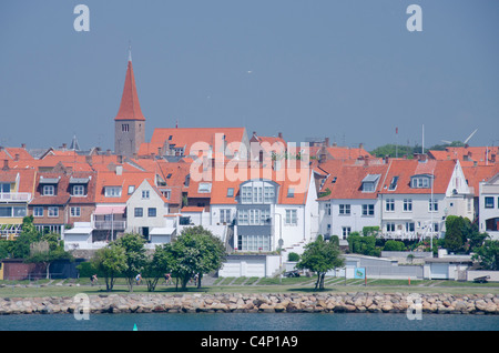 La Danimarca, l'isola di Bornholm. Città storica di Ronne. La più grande città dell'isola di Bornholm. Foto Stock