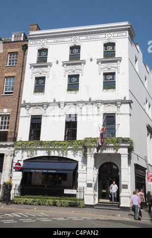 Il Gieves & Hawkes shop on 1 Saville Row, Londra, Regno Unito. Foto Stock