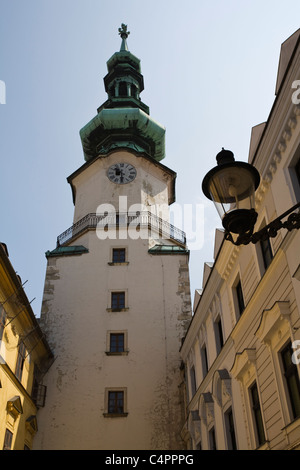 St Michael's Gate, Città Vecchia, Bratislava, Slovacchia Foto Stock