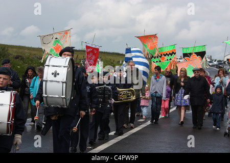 Teiera Flash Parade 2011 nel Peak District. Foto Stock