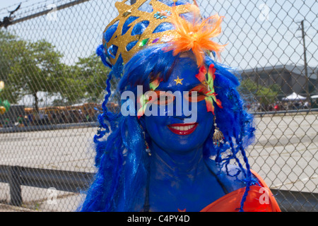 Blue mermaid al 2011 Mermaid Parade a Coney Island a Brooklyn, New York il 18 giugno Foto Stock