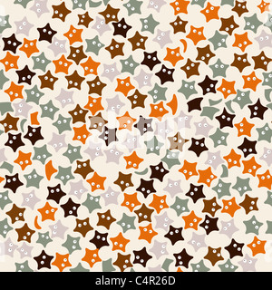 Funny starfish seamless pattern, sfondo astratto Foto Stock