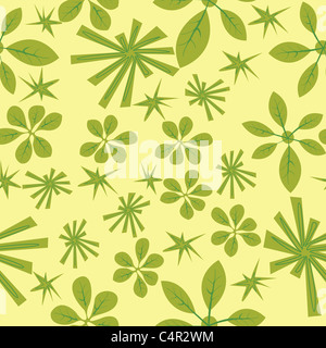 Un semplice disegno floreale che può essere utilizzato per la stampa e per la progettazione di sfondo. Modello senza giunture Foto Stock