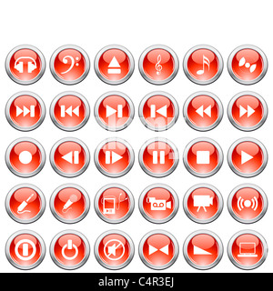 Vettore Collezione di diversi temi musicali icone Foto Stock