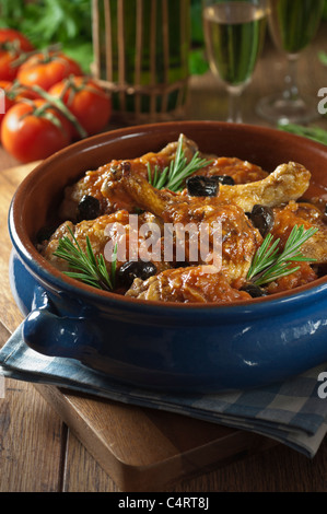 Pollo alla cacciatora il cibo italiano Foto Stock