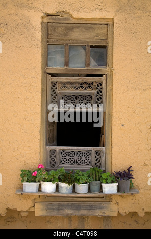 Finestra nel villaggio di Masuleh, Gilan provincia, Iran Foto Stock