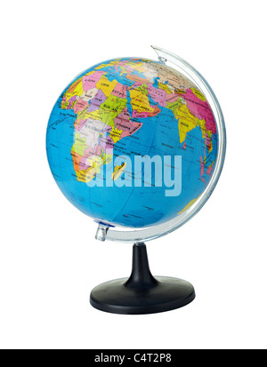 Close up di un globo terrestre Foto Stock