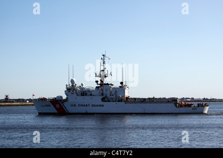 Gli Stati Uniti Guardacoste arriva di nuovo nel porto di Boston. Foto Stock