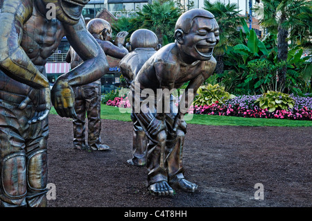 "Incredibile risate' installazione di scultura. Morton Park, Vancouver, BC, Canada Foto Stock