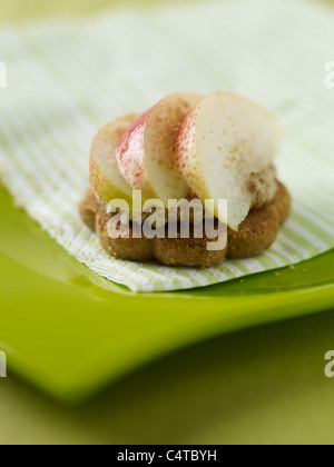 Cookie con fette di mela, acero il burro e lo zucchero di canna Foto Stock