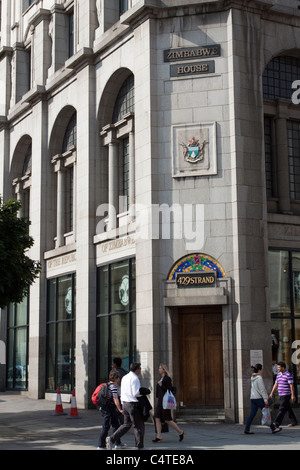 Zimbabwe House, sede dell'Ambasciata dello Zimbabwe, Strand, Londra, Inghilterra, Regno Unito Foto Stock