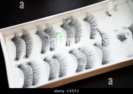 Ciglia finte Foto Stock