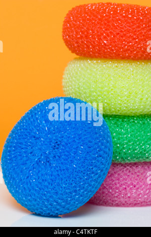 Spugnette abrasive Foto Stock