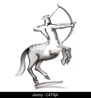 Sagittario segno zodiacale, illustrazione Foto Stock