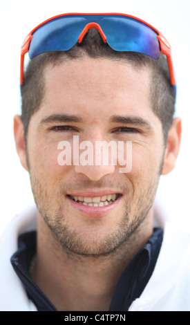 South African cricketer Wayne Parnell. Ritratto di James Boardman Foto Stock