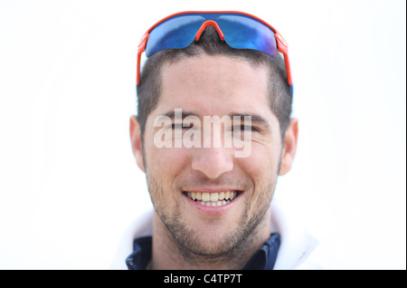 South African cricketer Wayne Parnell. Ritratto di James Boardman Foto Stock