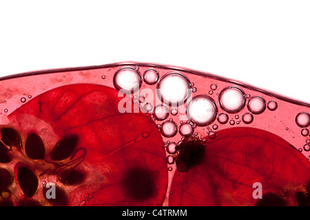 Rosso tritato bacche Ribes con succo Foto Stock