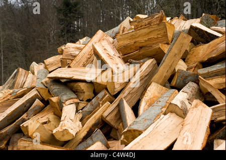 Catasta di legno, a Salisburgo Salzburger Land, Austria Foto Stock