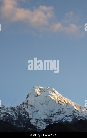 Annapurna sud dal villaggio Tadapani, Annapurna, area di conservazione, Pashchimanchal, Nepal Foto Stock