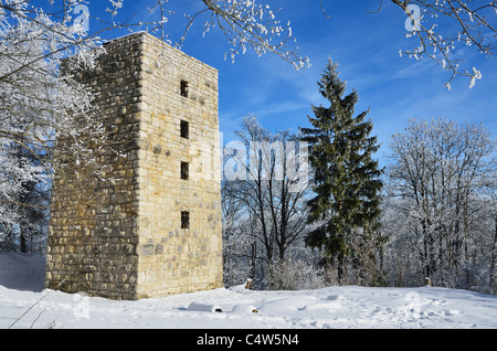 Schalksburg Castello, vicino Albstadt, Svevo, Baden-Wuerttemberg, Germania Foto Stock