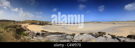 Bunbeg Bay, Gweedore, County Donegal, Irlanda, panorama. Foto Stock