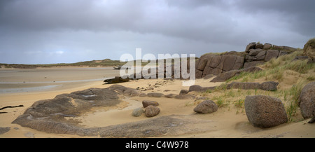 Vortici barca, Bunbeg Bay, Gweedore Hotel, County Donegal, Irlanda meridionale. Foto Stock