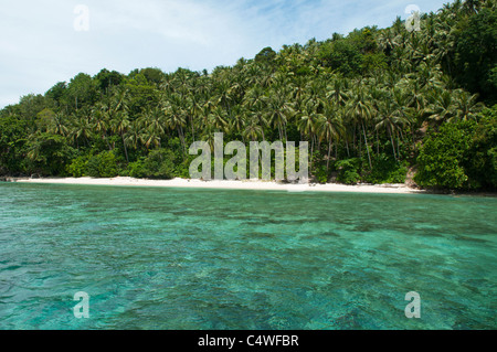 Bellissima spiaggia e acqua vicino Sipadan Island, Borneo Malaysia Foto Stock