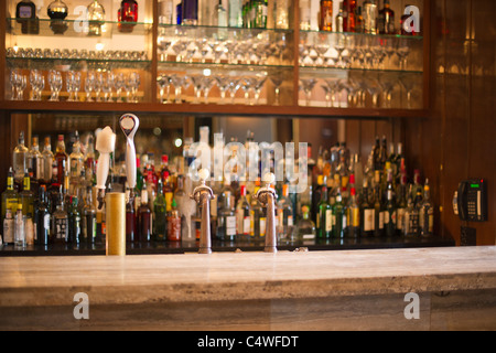 Stati Uniti d'America, nello Stato di New York, New York City, barra vuota Foto Stock