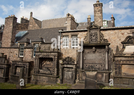 La Scozia, Edimburgo. Greyfriars storico cimitero. Foto Stock